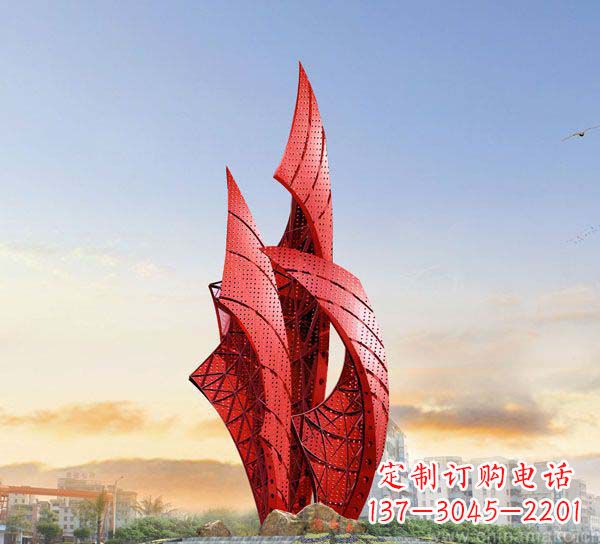 无锡不锈钢抽象船帆雕塑