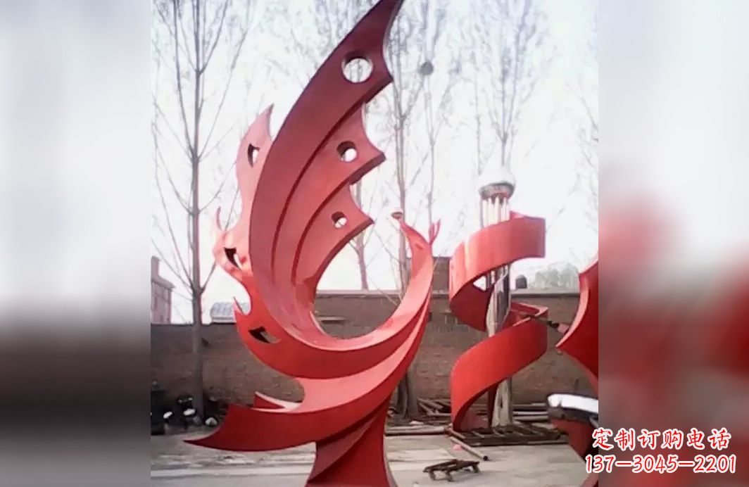 无锡广场不锈钢抽象凤凰雕塑