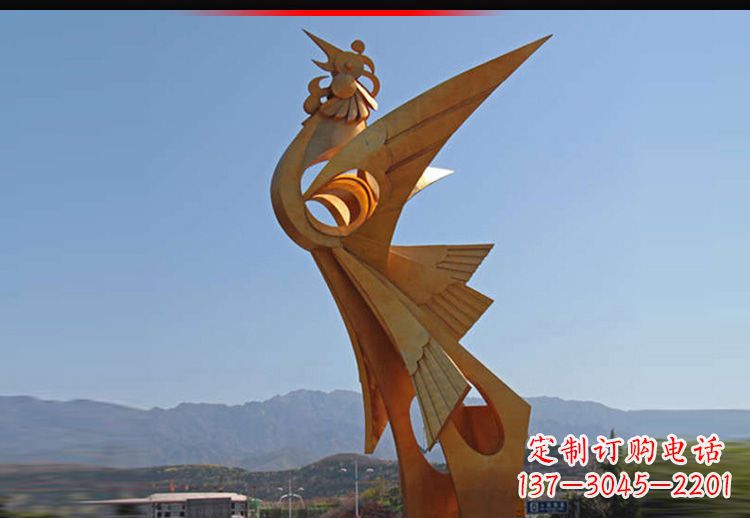无锡中领雕塑凤凰抽象雕塑11英寸