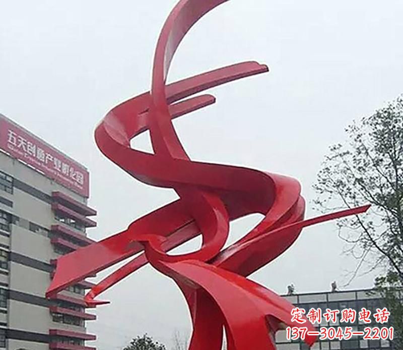 无锡不锈钢抽象飘带雕塑