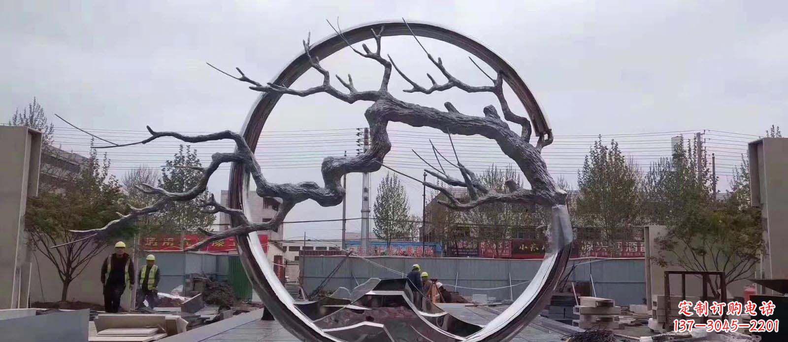 无锡精致不锈钢抽象树枝雕塑