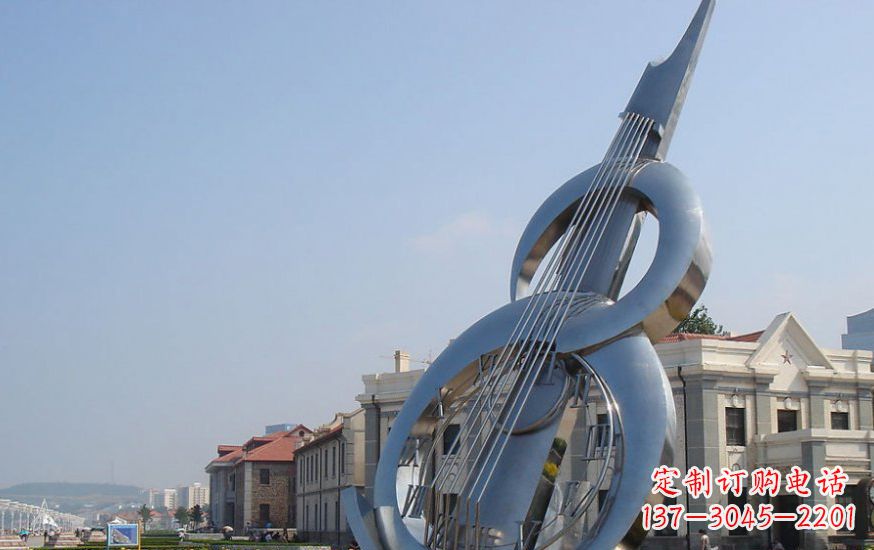 无锡经典音乐雕塑:不锈钢大提琴