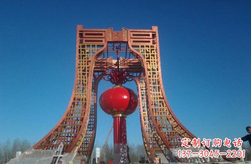 无锡广场不锈钢大型灯笼雕塑