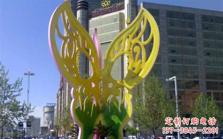 无锡广场不锈钢雕刻蝴蝶雕塑