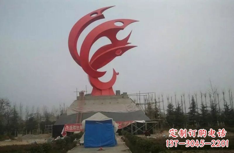 无锡优雅精致的不锈钢凤凰雕塑