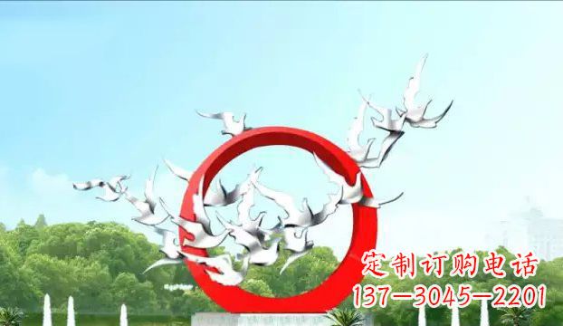 无锡华丽优雅的不锈钢鸽子雕塑