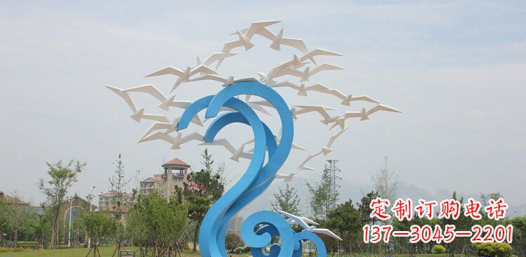 无锡精美的不锈钢鸽子雕塑
