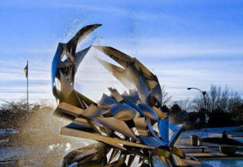 无锡凤凰城不锈钢抽象螃蟹雕塑