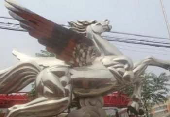 无锡流畅优美的不锈钢飞马雕塑