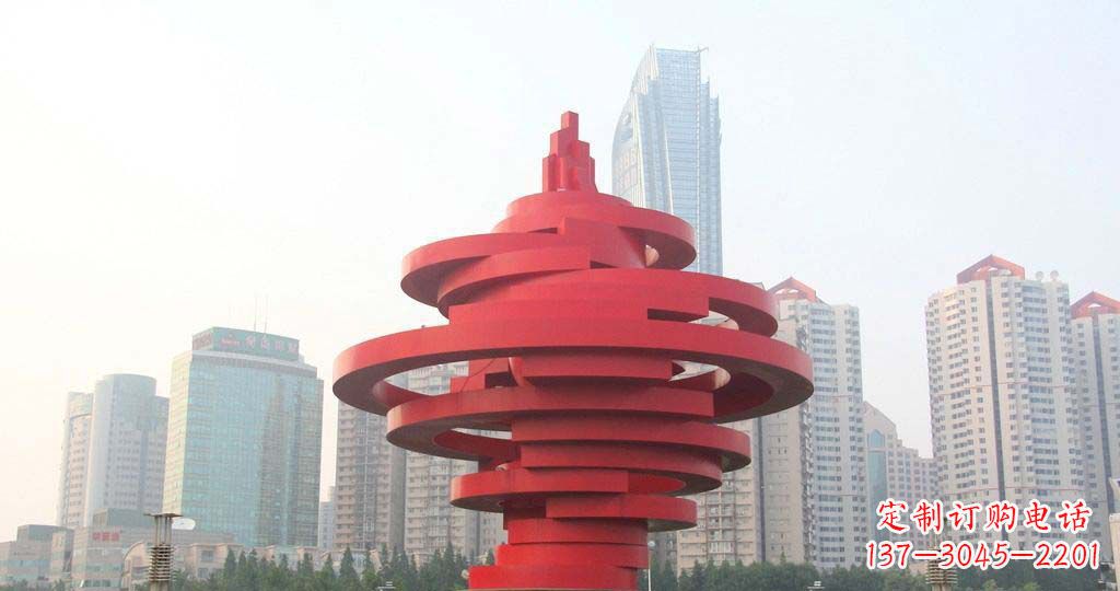 无锡广场不锈钢火炬景观雕塑1