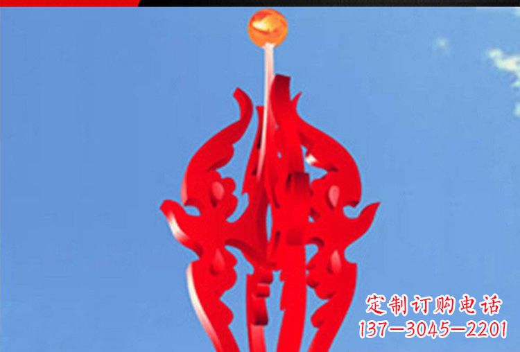 无锡中领雕塑:唯美飘拂的不锈钢火苗雕塑