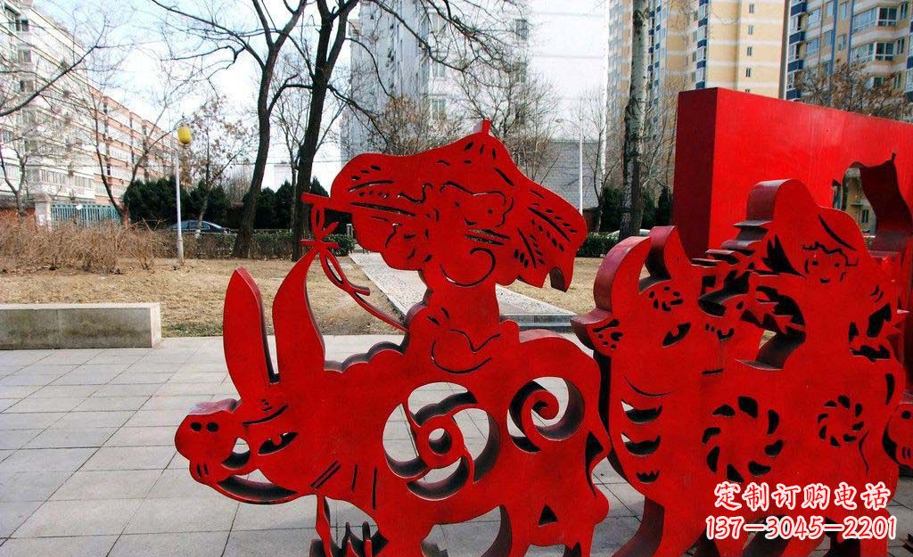 无锡超乎想象的精致牧童雕塑