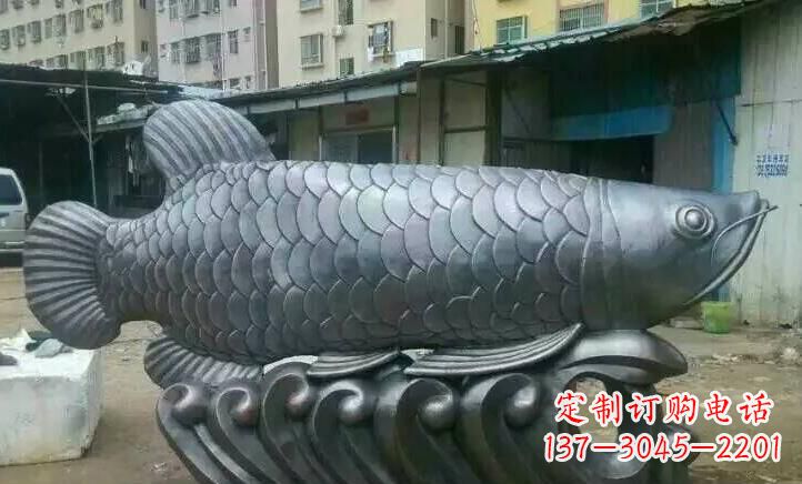 无锡精雕细琢的不锈钢金龙鱼雕塑