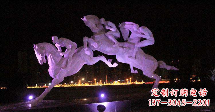 无锡展现动感风采的不锈钢马雕塑