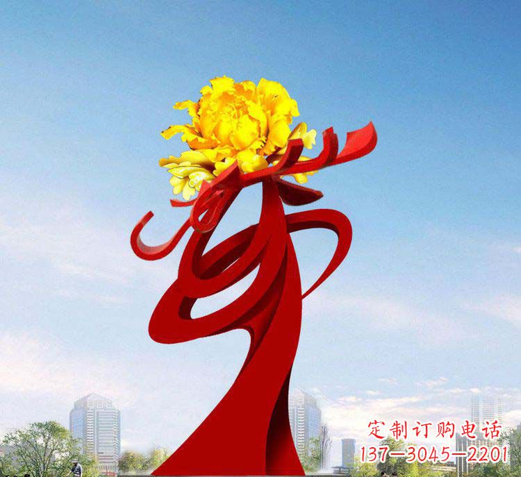 无锡中领雕塑:牡丹花开,把美景永久定格