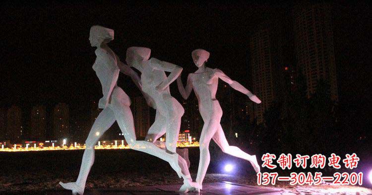 无锡优雅靓丽的女性不锈钢跑步雕塑