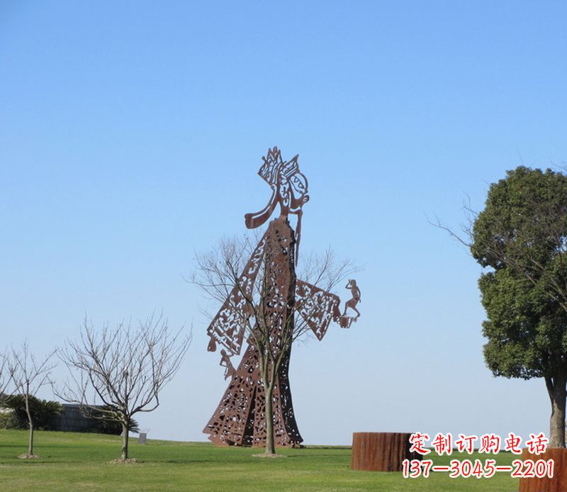 无锡全新不锈钢艺术皮影戏雕塑