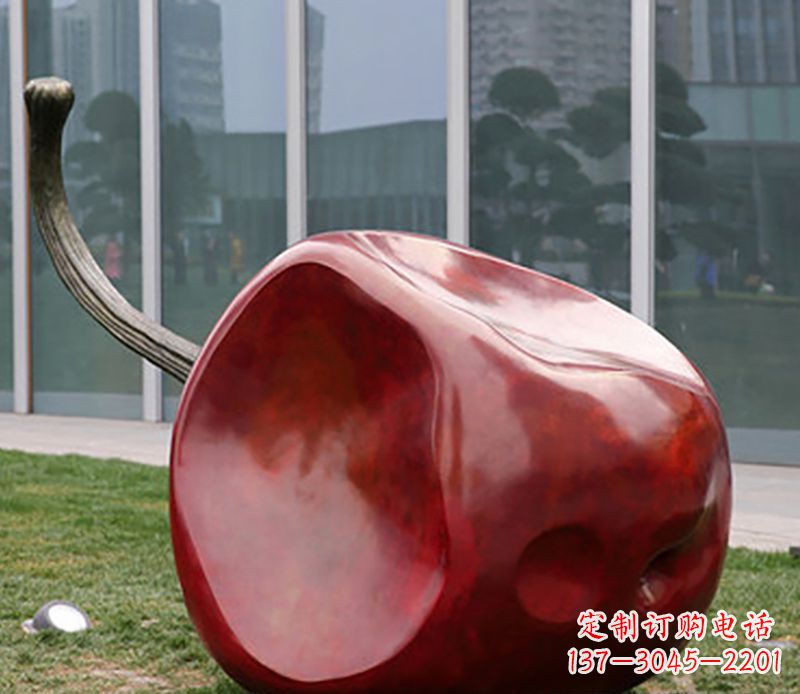 无锡优雅大气的不锈钢苹果雕塑