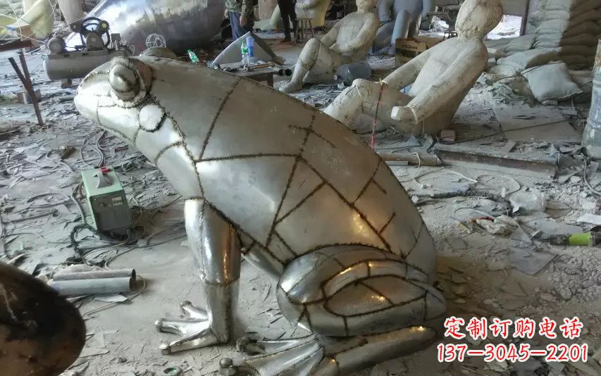 无锡中领雕塑精美不锈钢青蛙动物雕塑