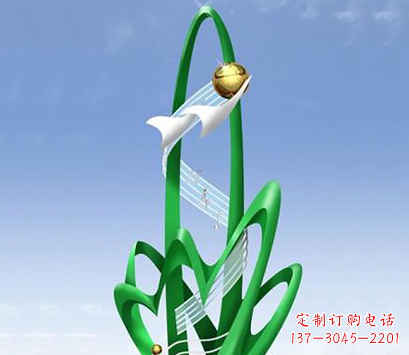 无锡广场不锈钢树叶景观雕塑