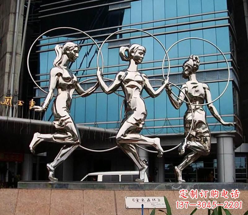无锡不锈钢跳舞美女雕塑