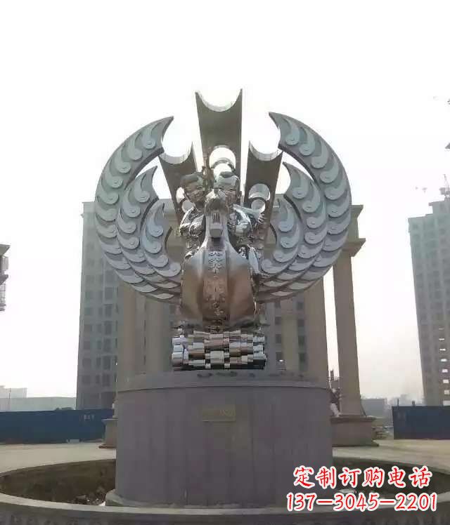无锡欣赏美丽的不锈钢凤凰雕塑