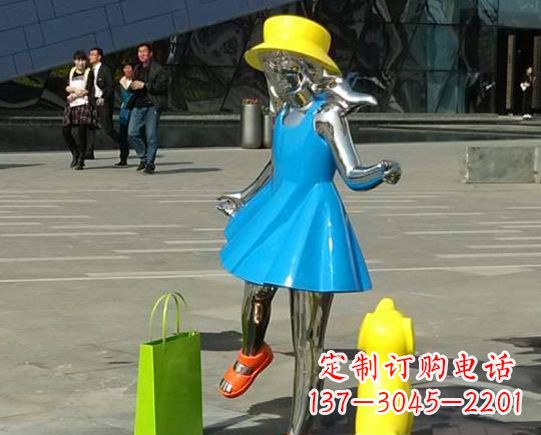 无锡中领雕塑:极致的不锈钢小女孩雕塑