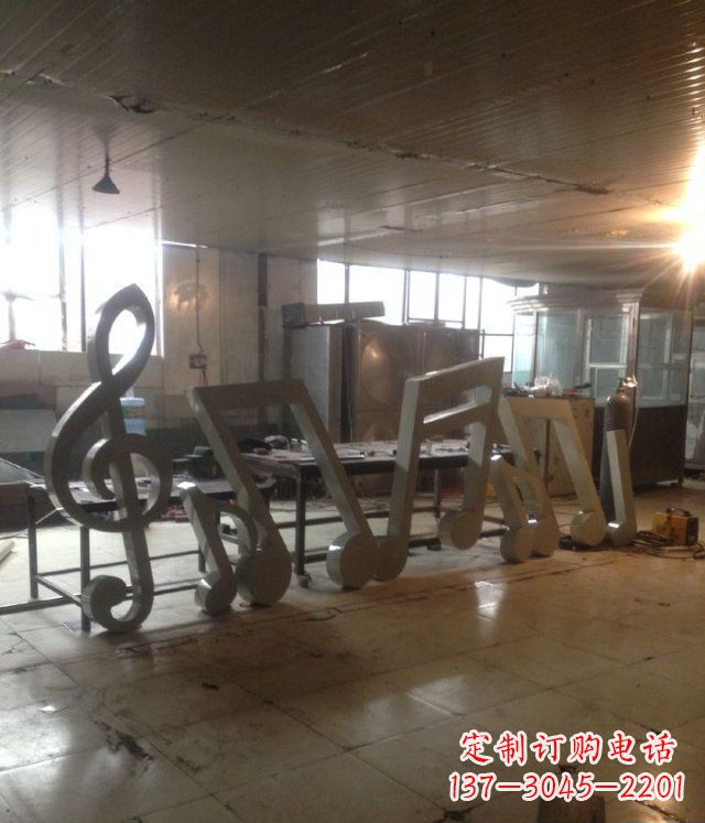 无锡精致不锈钢音符景观雕塑