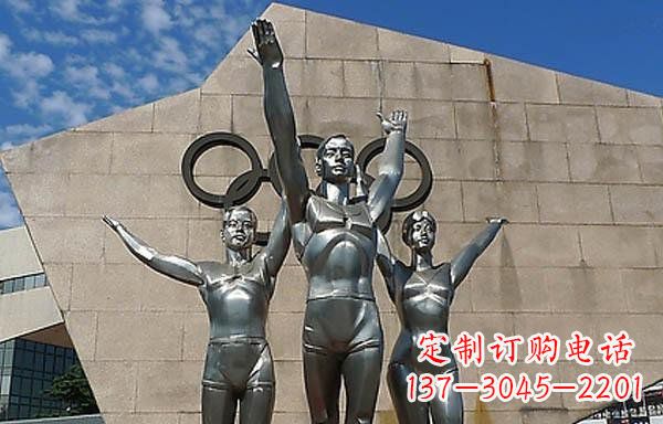 无锡中领雕塑|不锈钢运动员雕塑
