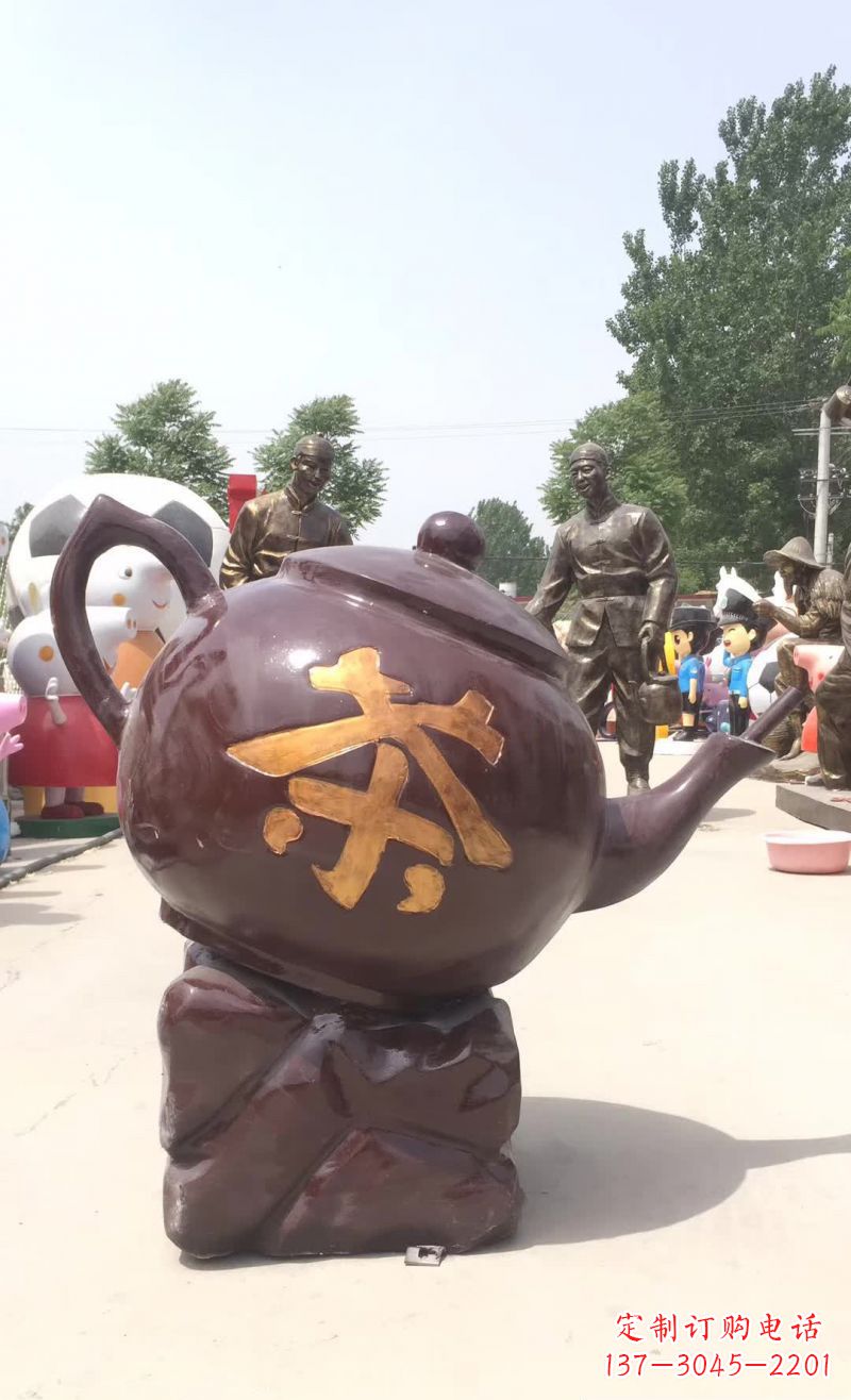 无锡高质量广场茶壶铜雕塑
