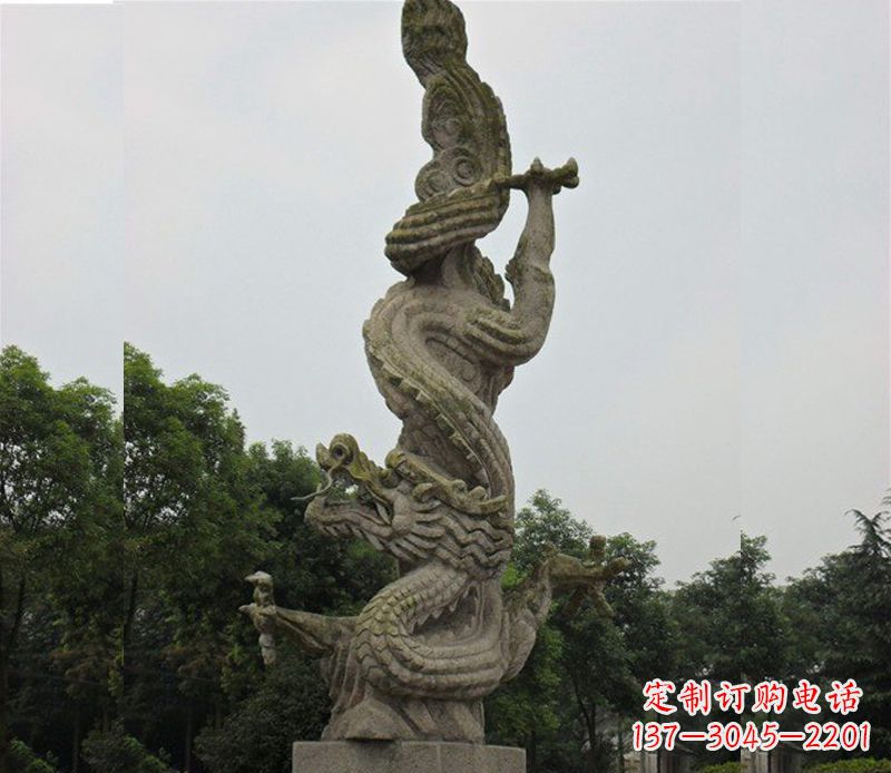无锡广场大理石龙雕塑