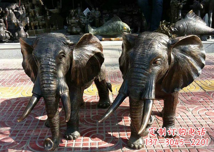 无锡中领雕塑出品:专业定制铜大象雕塑