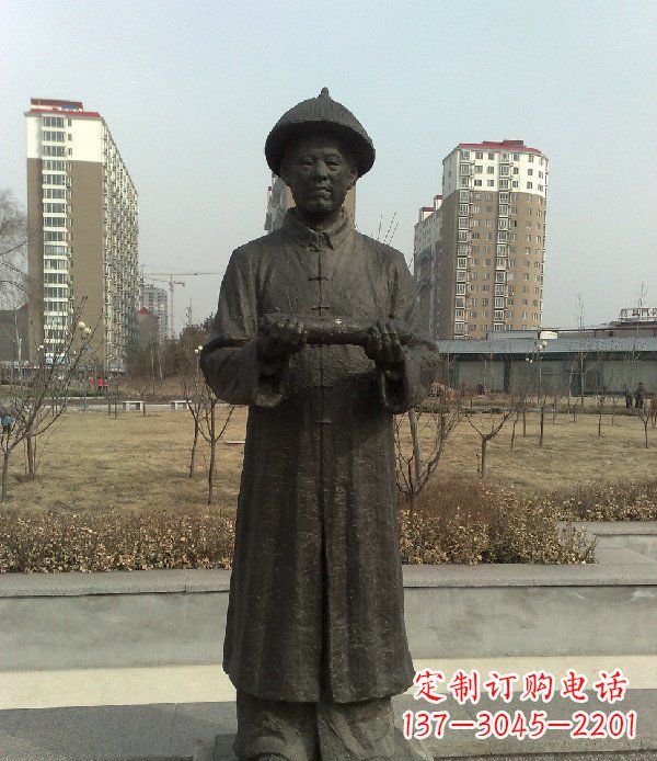 无锡广场地方名人人物铜雕