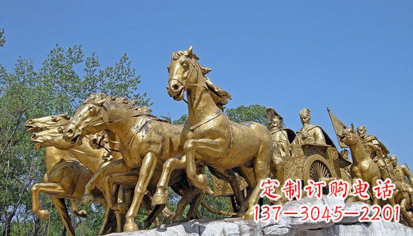 无锡中领雕塑:精美古典马车铜雕