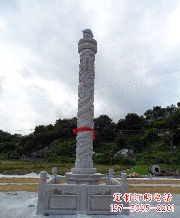 无锡高质感汉白玉华表雕塑,让您的空间时尚更有品位