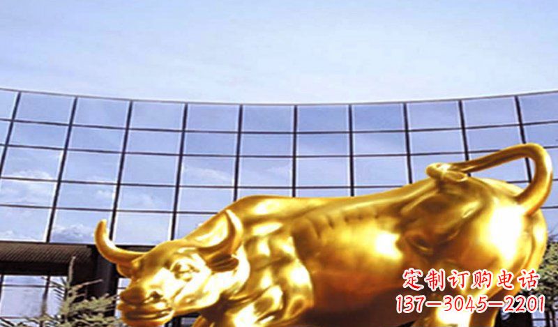 无锡广场华尔街牛动物铜雕