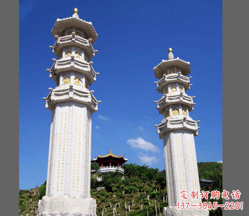 无锡广场景观大理石宝塔石雕