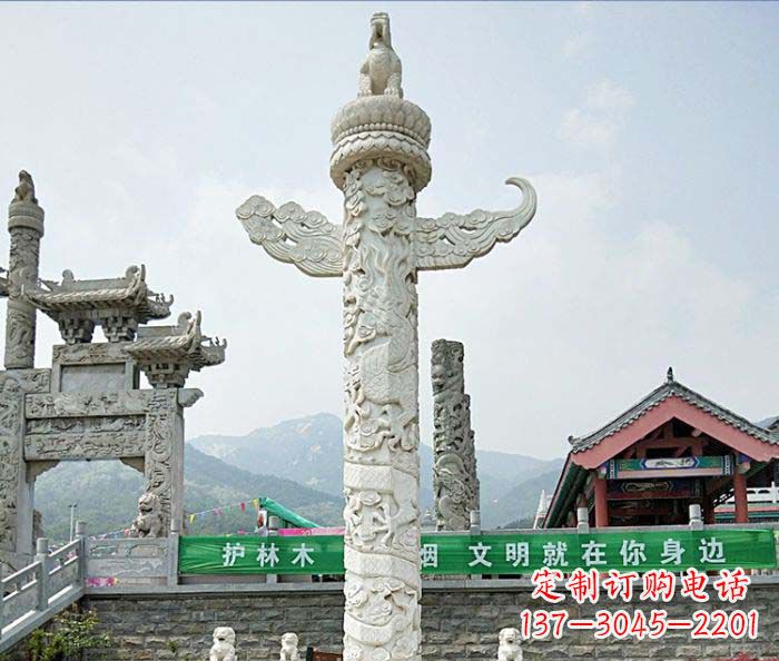 无锡广场景观大理石华表石雕