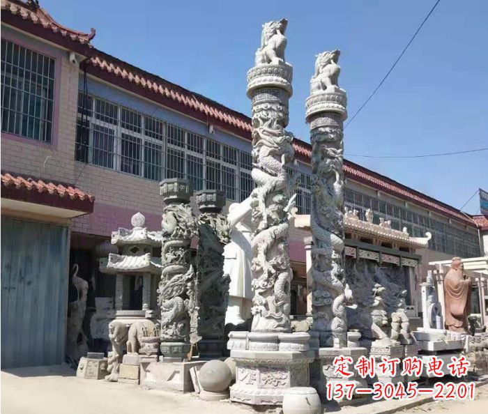 无锡品质考究的大理石龙柱石雕