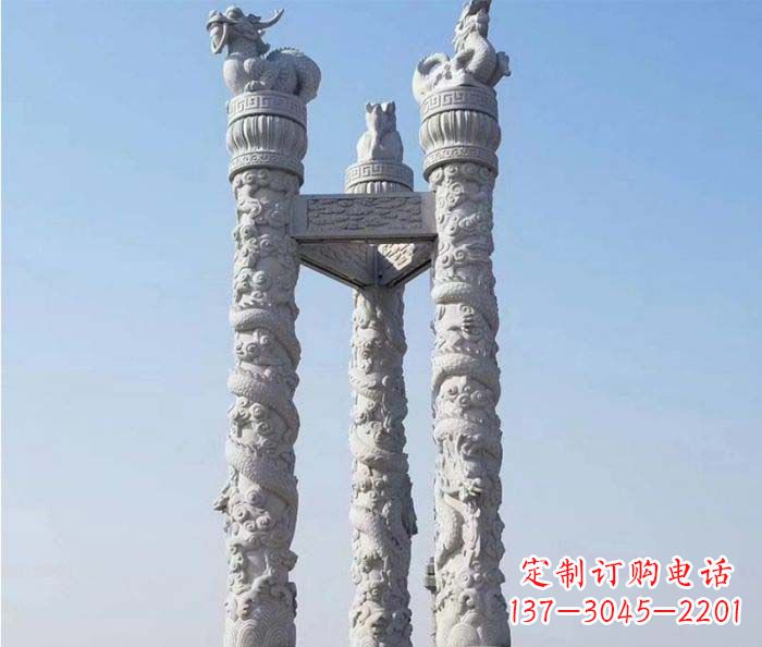 无锡中领雕塑推出的高端盘龙柱石雕，是一种精美…