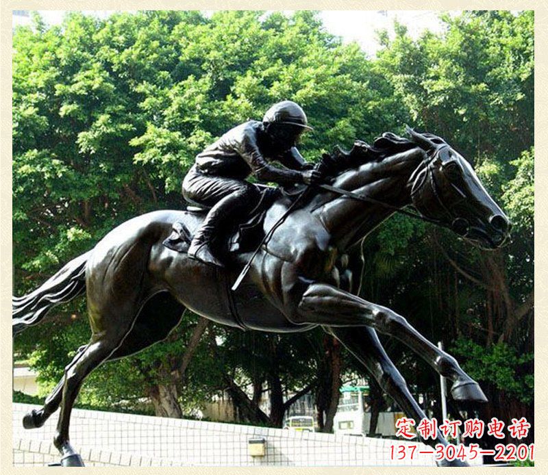 无锡精致骑马铜雕,把自然艺术带入生活