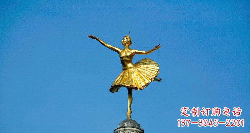 无锡精美手工跳芭蕾舞的西方女人铜雕