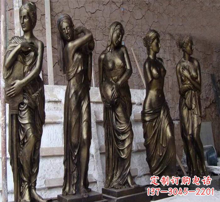 无锡浪漫美女装饰铜雕四方