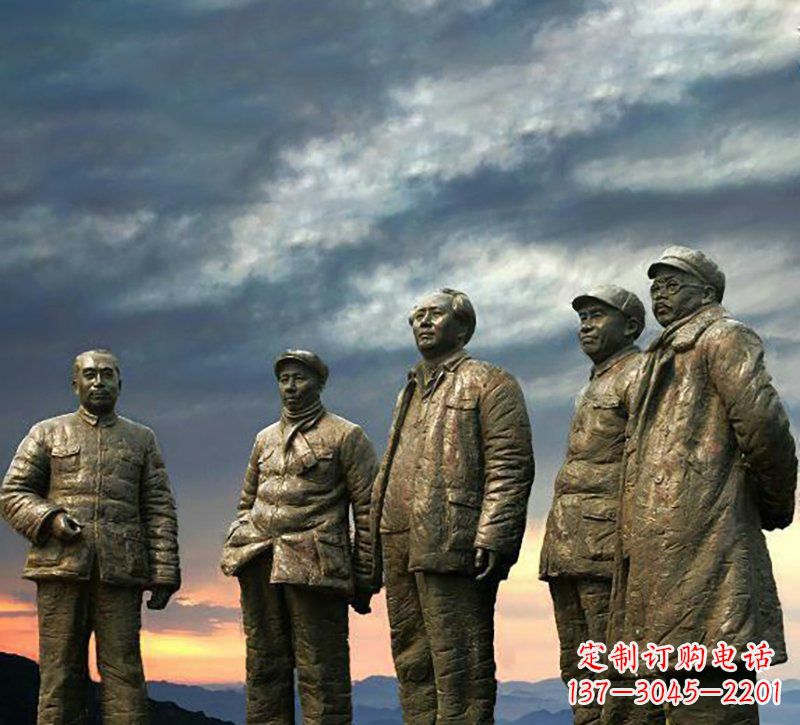 无锡广场五大伟人铜雕