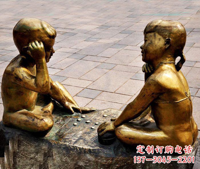 无锡记忆印象:青春小孩铜雕