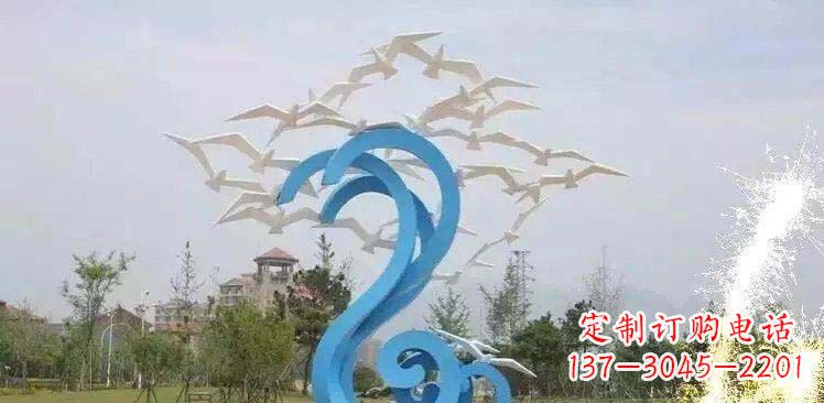 无锡精美海鸥雕塑,传递美好海洋情怀
