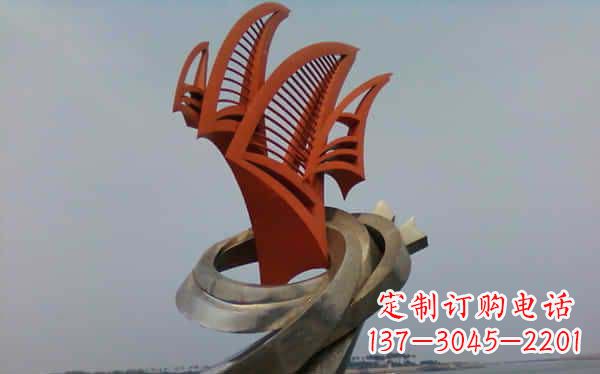 无锡定制不锈钢帆船雕塑