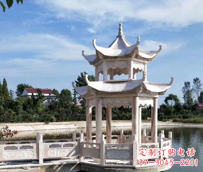 无锡中领雕塑精心打造的海边抒情凉亭雕塑,以海…