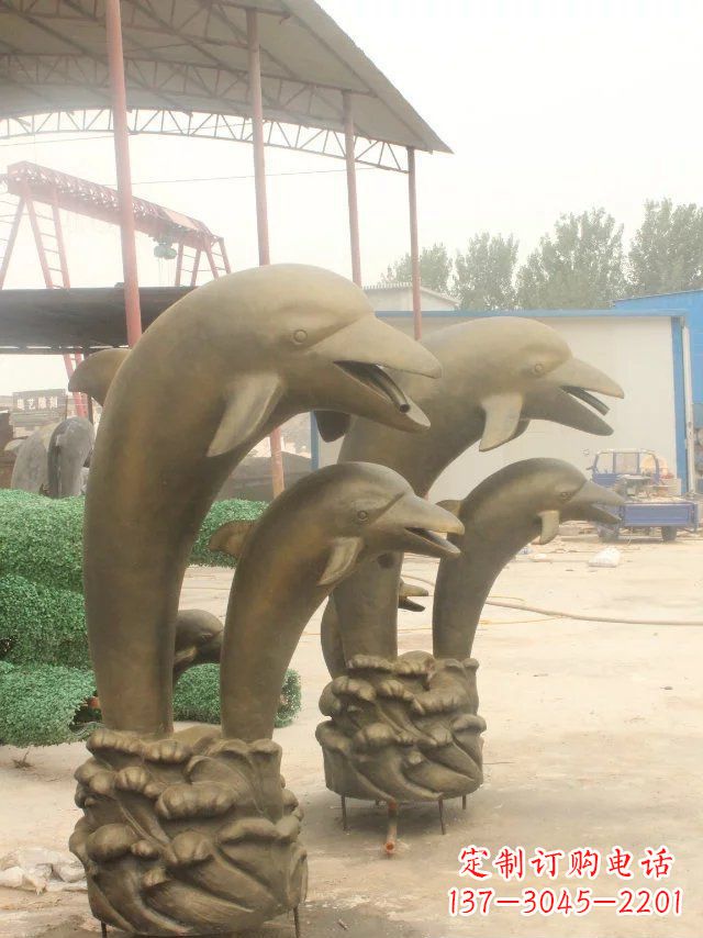 无锡海豚之美,艺术铸就——铜质海豚雕塑