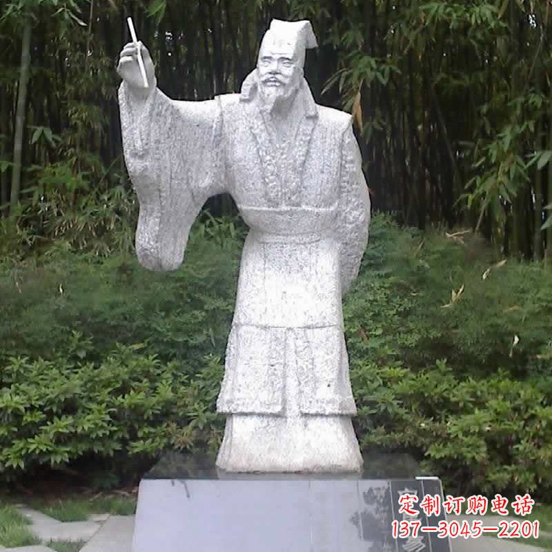 无锡纪念历史文化名人白居易——白玉白居易石雕塑
